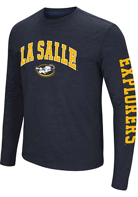 Colosseum La Salle Explorers Navy Blue Jackson Long Sleeve T Shirt