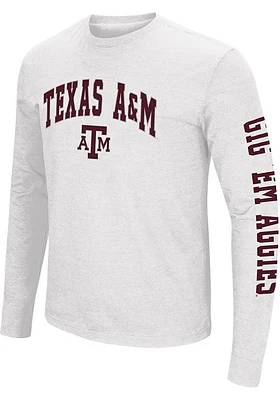 Colosseum Texas A&M Aggies White Jackson Long Sleeve T Shirt