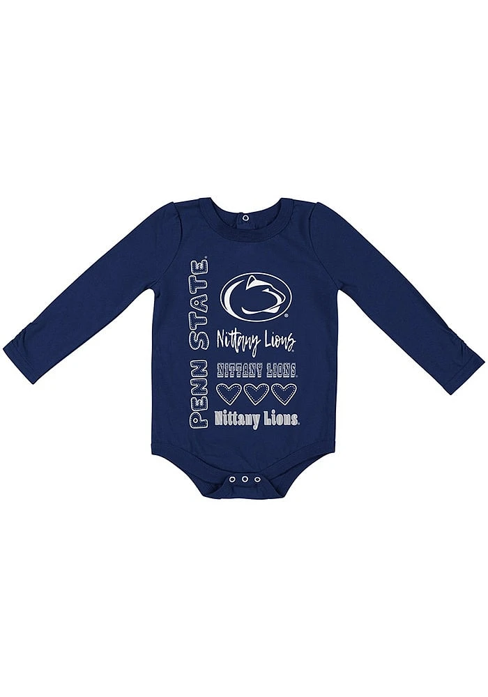 Colosseum Penn State Nittany Lions Baby Navy Blue Its Still Good LS Tops One Piece