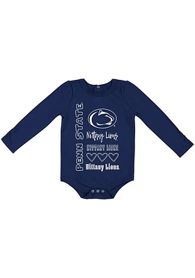 Colosseum Penn State Nittany Lions Baby Navy Blue Its Still Good LS Tops One Piece