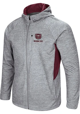 Colosseum Missouri State Bears Mens Grey All Them Teeth Long Sleeve Zip