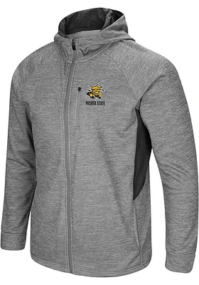 Colosseum Wichita State Shockers Mens Grey All Them Teeth Long Sleeve Zip