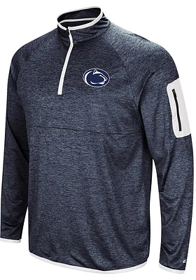 Colosseum Penn State Nittany Lions Mens Navy Blue Amnesia Long Sleeve Qtr Zip Pullover