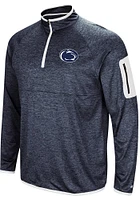 Colosseum Penn State Nittany Lions Mens Navy Blue Amnesia Long Sleeve Qtr Zip Pullover