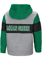 Colosseum North Texas Mean Green Toddler Snowplough Long Sleeve Full Zip Sweatshirt - Grey
