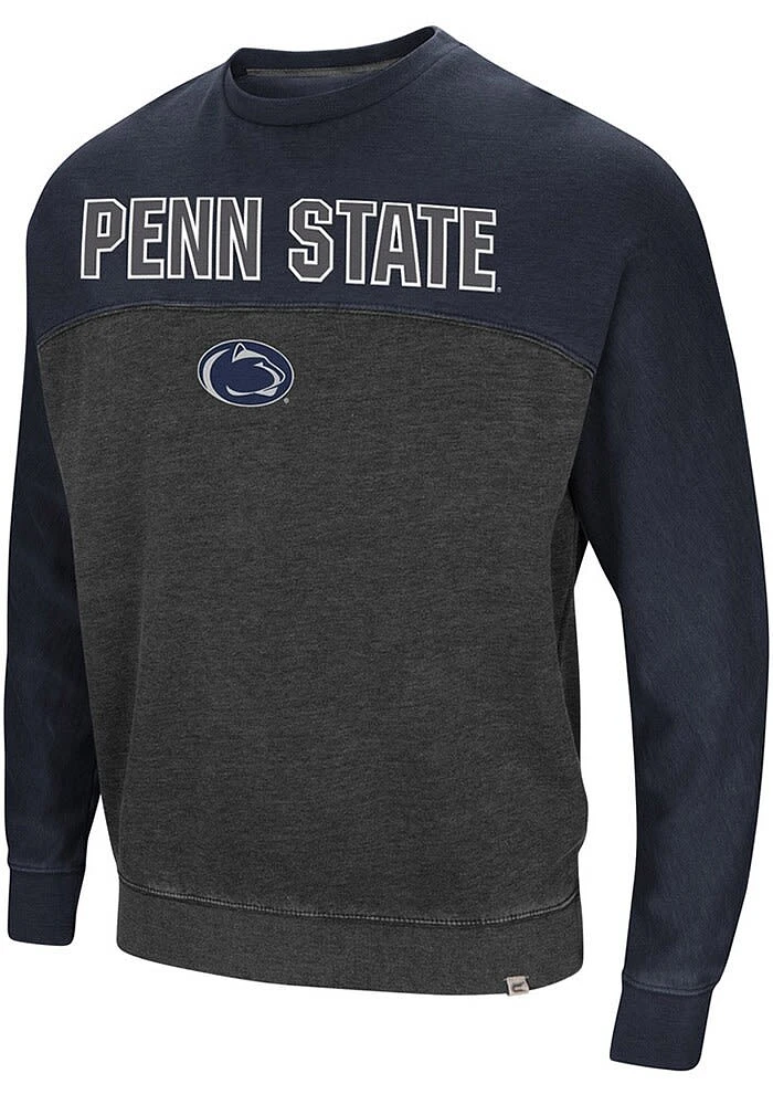 Colosseum Penn State Nittany Lions Mens Charcoal Nice Hit Long Sleeve Fashion Sweatshirt