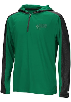 Colosseum North Texas Mean Green Youth Kelly Helisking Long Sleeve Quarter Zip Shirt