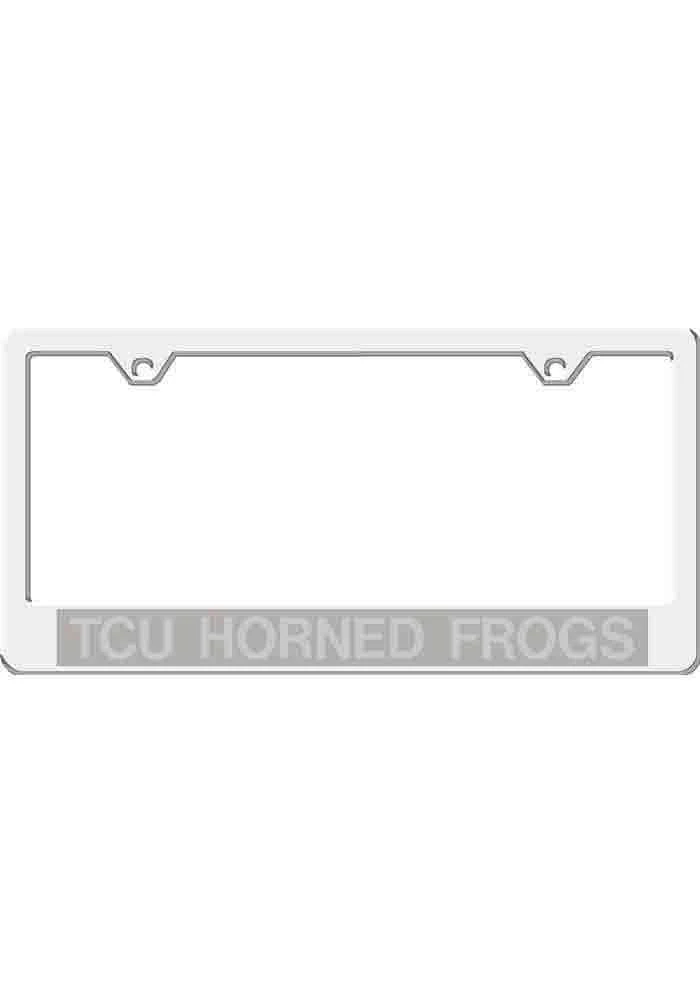 TCU Horned Frogs silver Acrylic License Frame