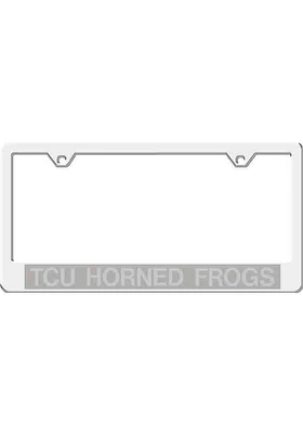 TCU Horned Frogs silver Acrylic License Frame