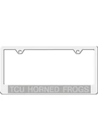 TCU Horned Frogs silver Acrylic License Frame