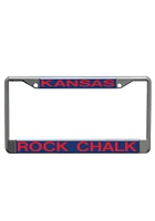 Kansas Jayhawks Rock Chalk License Plate Frame - Blue