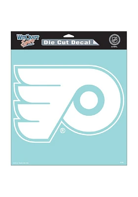 Philadelphia Flyers 8x8 White Auto Decal - White