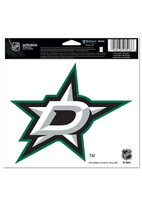 Dallas Stars 5X6 Auto Decal - White