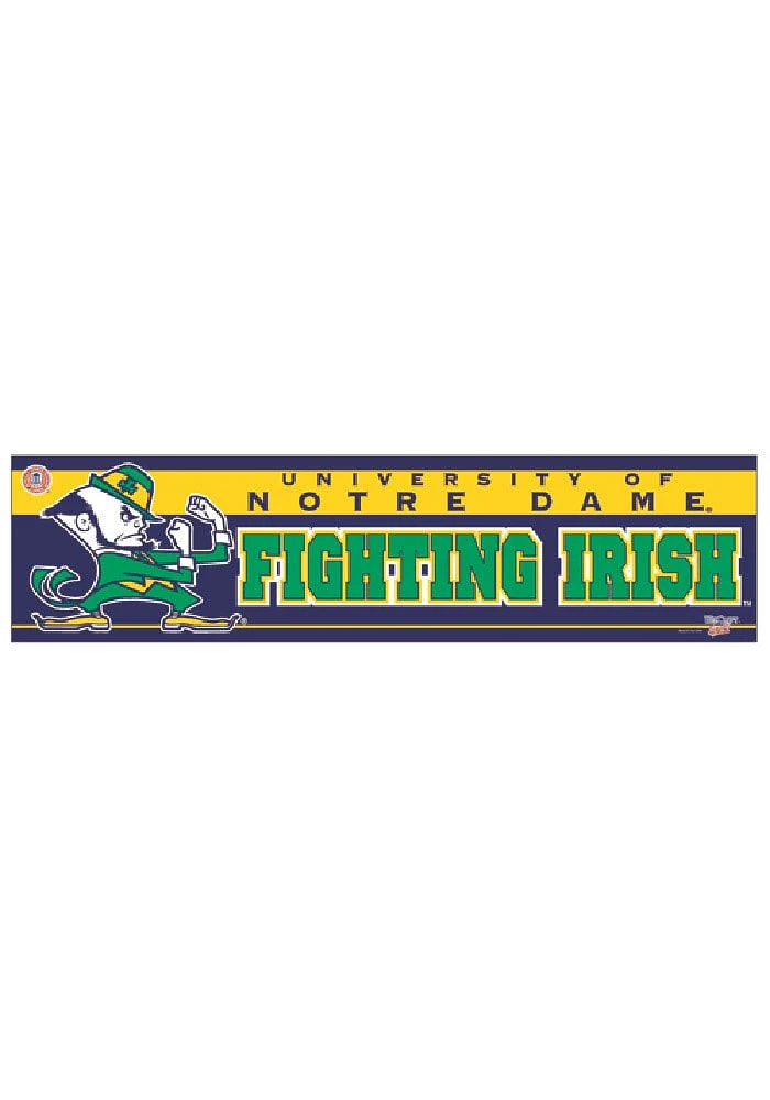 Notre Dame Fighting Irish 3x12 Bumper Sticker - Navy Blue