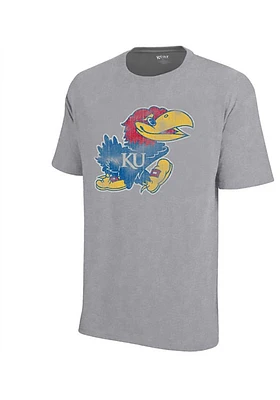 Kansas Jayhawks Distressed Short Sleeve T Shirt