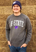 K-State Wildcats Mens Charcoal Outta Town Long Sleeve Crew Sweatshirt