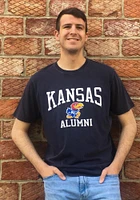 Kansas Jayhawks Navy Blue Outta Town Alumni Short Sleeve T Shirt