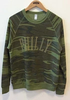 Alternative Apparel Philadelphia Mens Green Champ Crew Long Sleeve Sweatshirt