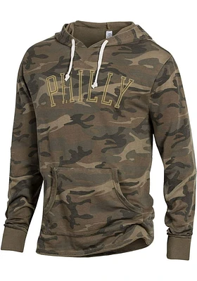 Alternative Apparel Philadelphia Mens Green School Yard Hoodie Long Sleeve