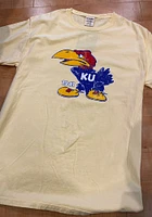 Kansas Jayhawks Yellow Comfort Wash Big 41 Logo Short Sleeve T Shirt
