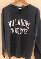 Villanova Wildcats Womens Navy Blue Comfort Wash Crew Sweatshirt