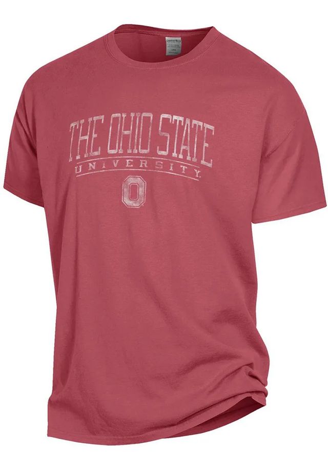 Ohio State Buckeyes Womens Red Comfort Wash Short Sleeve T-Shirt