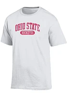 Ohio State Buckeyes White Arch Name Style Short Sleeve T Shirt