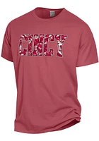 Cincinnati Bearcats Womens Red Comfort Wash Tie Dye Text Short Sleeve T-Shirt