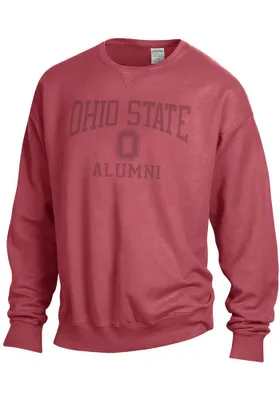 Ohio State Buckeyes Mens Red Alumni Long Sleeve Crew Sweatshirt