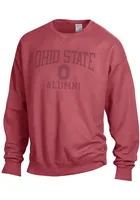 Ohio State Buckeyes Mens Red Alumni Long Sleeve Crew Sweatshirt