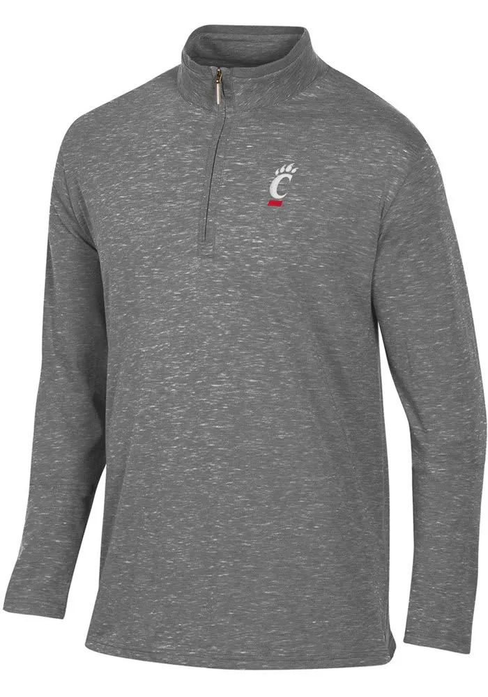 Cincinnati Bearcats Mens Black Fireside Long Sleeve 1/4 Zip Pullover