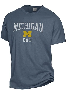Michigan Wolverines Blue Comfort Wash Dad Short Sleeve T Shirt