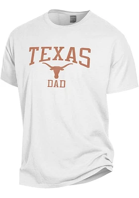 Texas Longhorns White Script Comfort Wash Dad Short Sleeve T Shirt