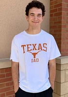 Texas Longhorns White Script Comfort Wash Dad Short Sleeve T Shirt