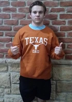 Texas Longhorns Mens Burnt Orange Comfort Wash Dad Long Sleeve Crew Sweatshirt