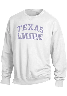 Texas Longhorns Womens White Classic Style Crew Sweatshirt