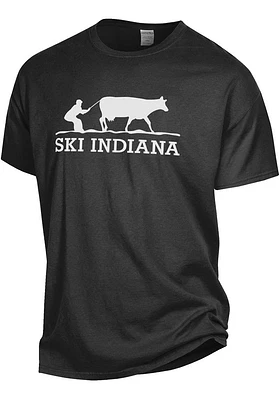 Indiana Black Ski Design Short Sleeve T Shirt