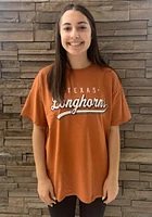 Texas Longhorns Womens Burnt Orange Script Stack Short Sleeve T-Shirt