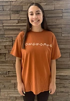 Texas Longhorns Womens Burnt Orange Wordmark Dots Short Sleeve T-Shirt