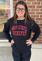 Ohio State Buckeyes Womens Black Classic Crew Sweatshirt