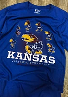 Kansas Jayhawks Blue Evolution Short Sleeve T Shirt