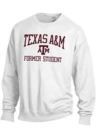 Texas A&M Aggies Mens White Former Student Long Sleeve Crew Sweatshirt