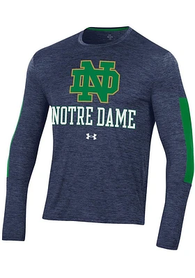 Under Armour Notre Dame Fighting Irish Navy Blue Gameday Tech Twist Long Sleeve T-Shirt