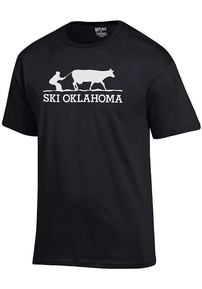 Oklahoma Black Ski Graphic Short Sleeve T Shirt