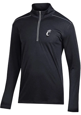 Cincinnati Bearcats Mens Black Team Logo Long Sleeve Qtr Zip Pullover