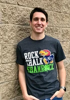 Kansas Jayhawks Grey Shamrock Short Sleeve T Shirt