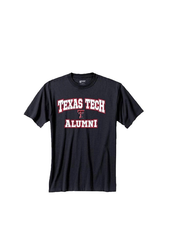 Texas Tech Red Raiders Black Contrasting Alumni Short Sleeve T Shirt