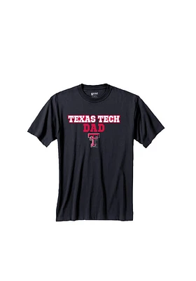 Texas Tech Red Raiders Black Condensed Dad Short Sleeve T Shirt