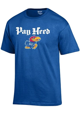 Kansas Jayhawks Blue Pay Heed Short Sleeve T Shirt