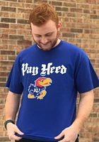 Kansas Jayhawks Blue Pay Heed Short Sleeve T Shirt